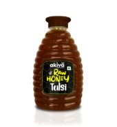 Raw Unfiltered Honey With Tulsi Leaves Infused By Akiva – 500ml